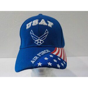 USAF Official Air Force Embroidered Adjustable Strap Back Ball Cap Hat OSFM